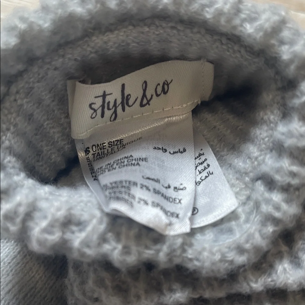 Style‎ & Co. Gray Knit Gloves